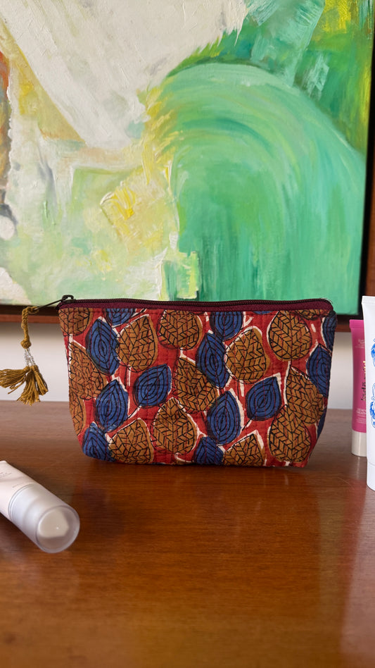 Leafy Hand Block Pouch