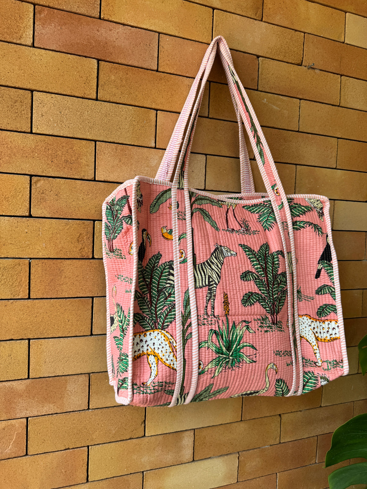 Peach Jungle Tote Bag