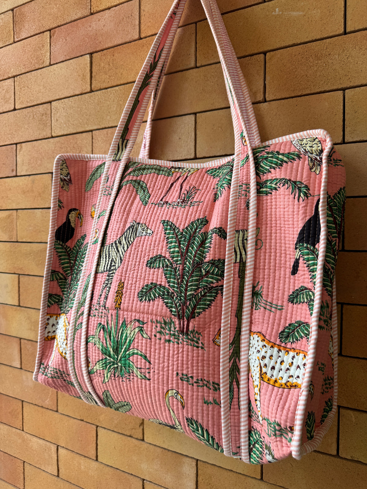 Peach Jungle Tote Bag