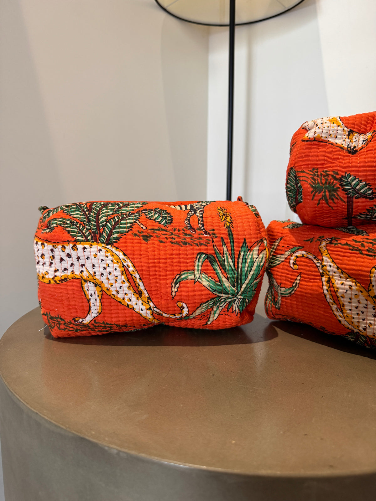Orange Jungle Pouch Set (set of 3)