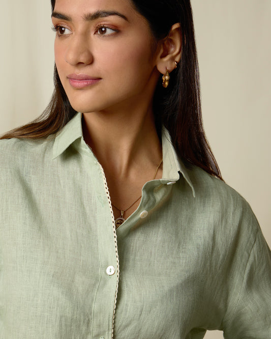 Mint Green Linen Shirt