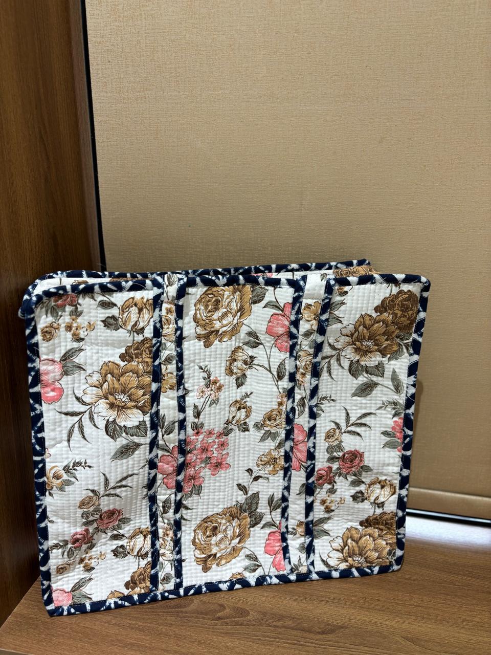 Floral White Tote Bag